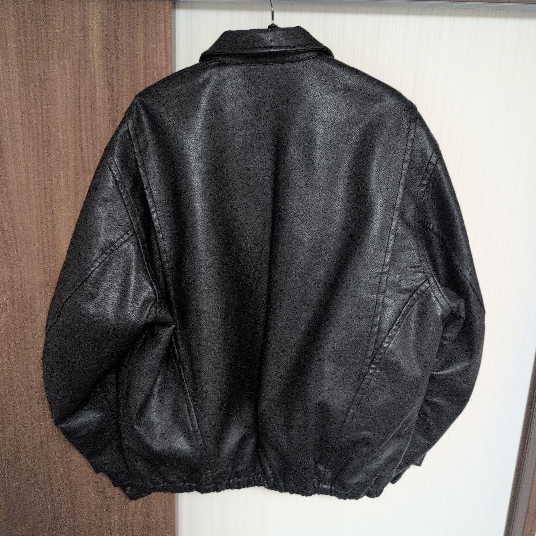 美品　NAUTICA　フェイクレザー　中綿　ブルゾン　ジャケット　XL