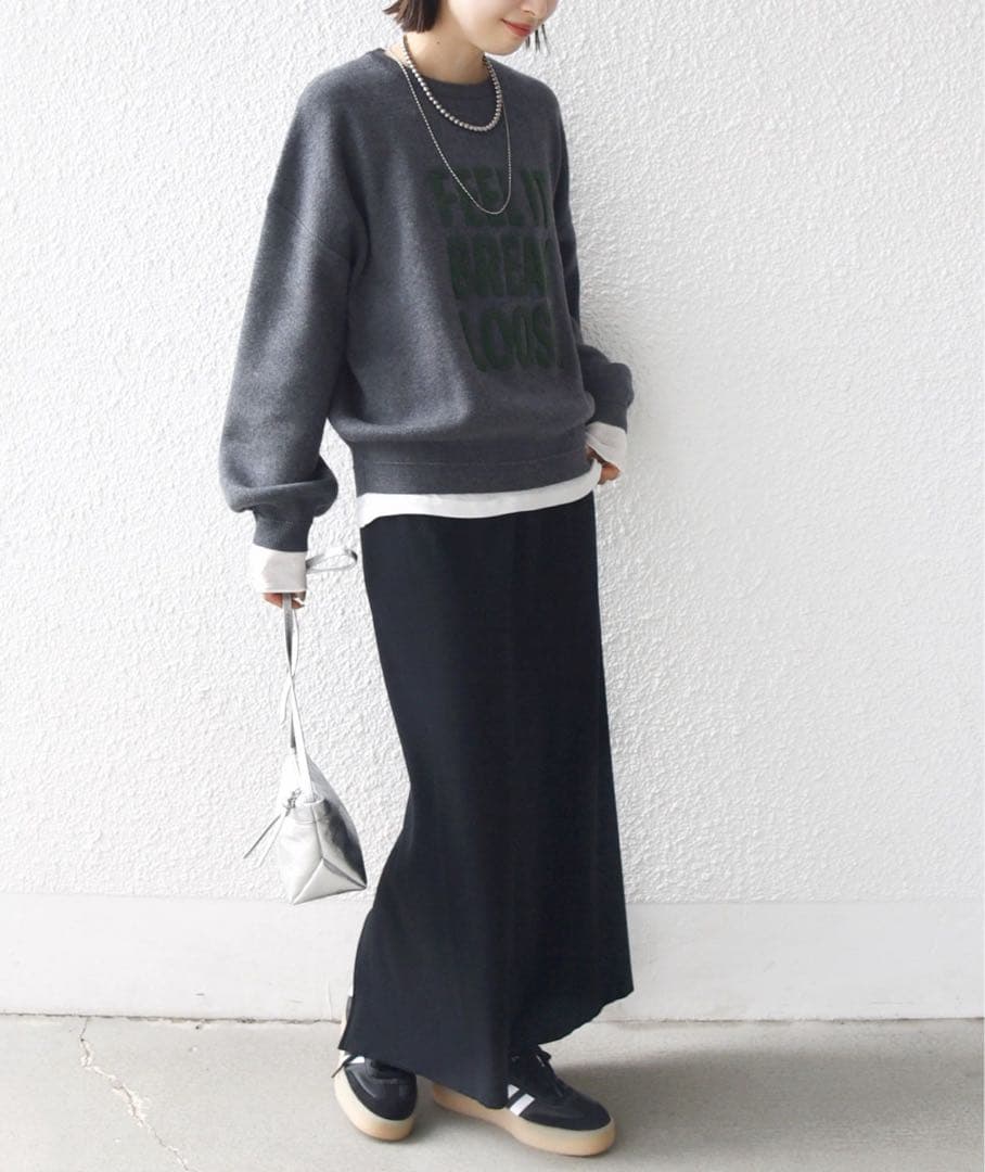 SHIPS 試着のみ　サガラ 刺繍 ロゴ ニット プルオーバー