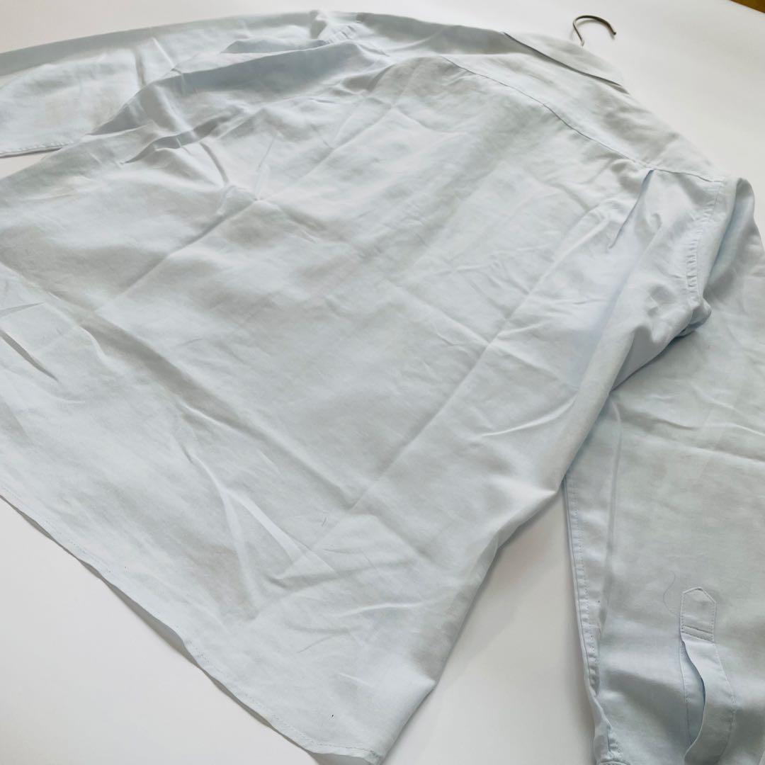 ロンハーマン カリフォルニア 長袖シャツ シルク混 ブルー Mサイズ 日本製