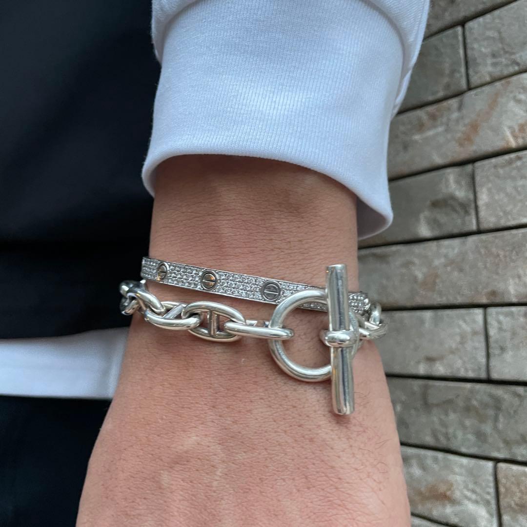 オーダー シルバー925 アンカーチェーンブレスレット シェーヌダンクル MM