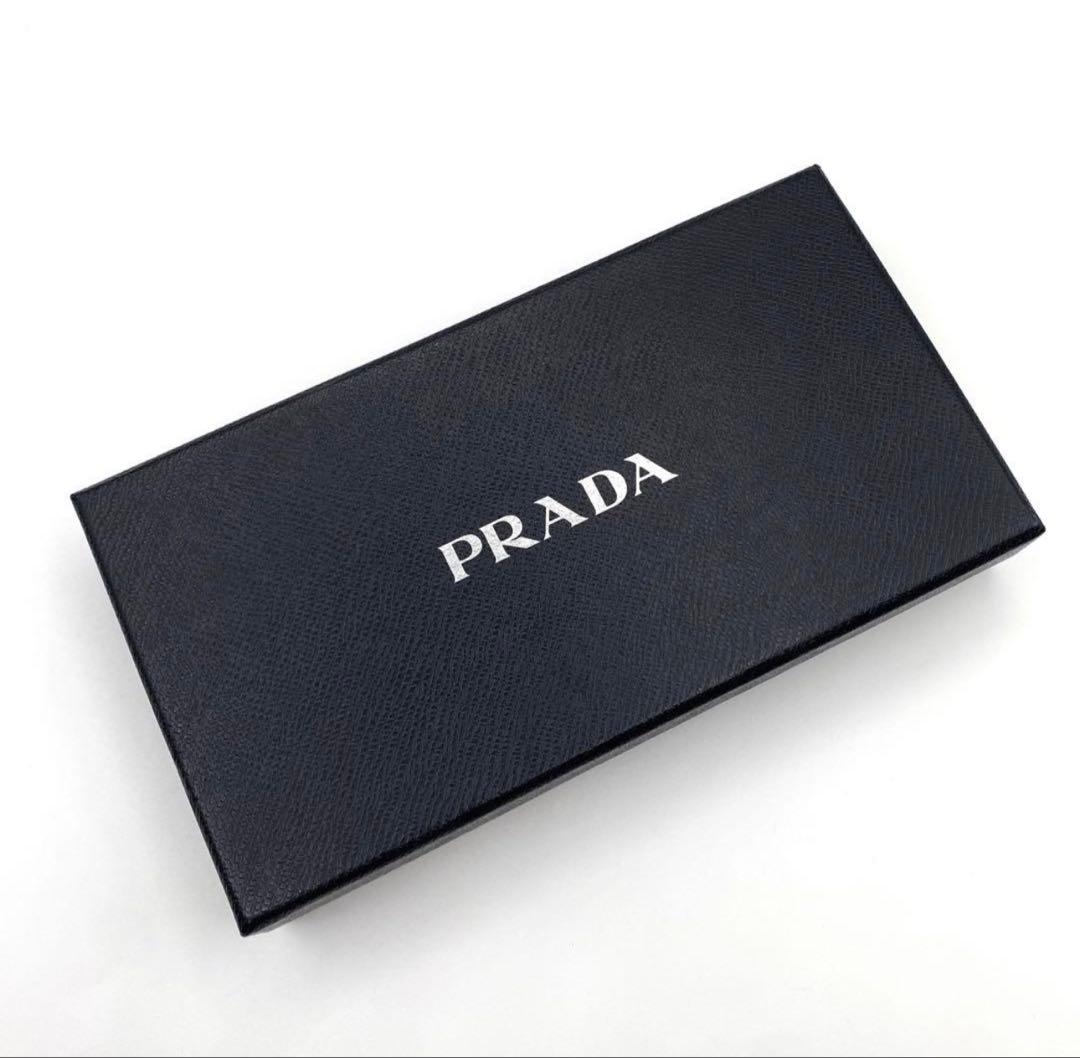 美品　PRADA ブラック 長財布　ラウンドファスナー　2ML317 箱付き