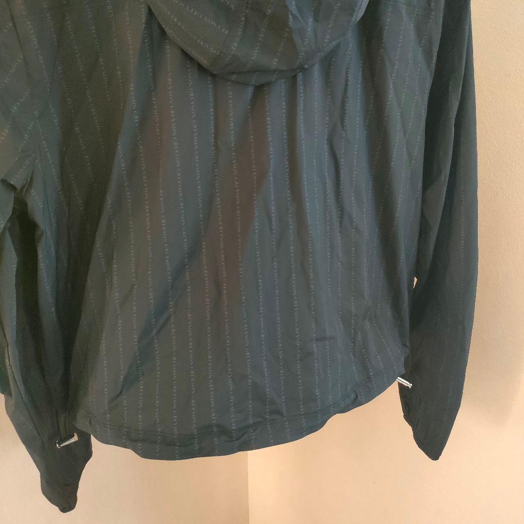 GREYSON フーデッドジャケット M 黒 総柄 ナイロン　短丈