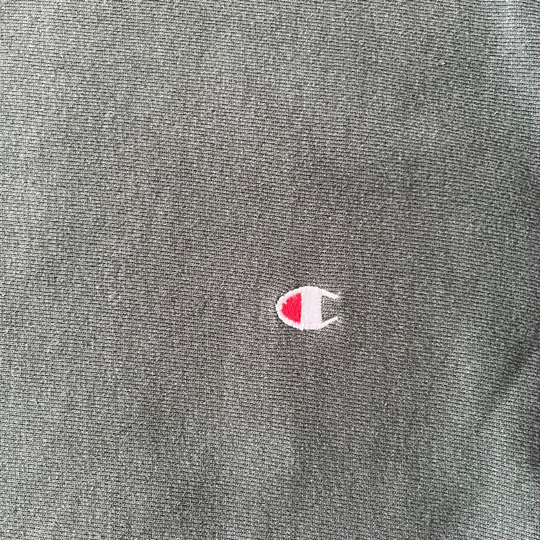 90s リバースウィーブ 深緑 USA製 フェード　reverse weave