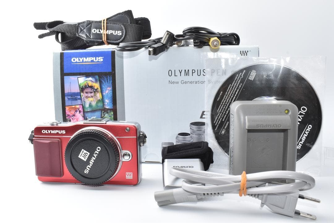 オリンパス OLYMPUS PEN E-PM2 レッド ボディ