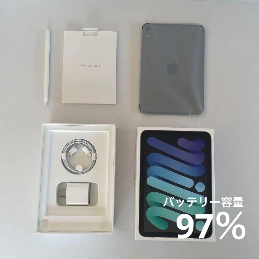 iPad mini 6 Wi-Fi+Cellular 256GB 97% +ペン