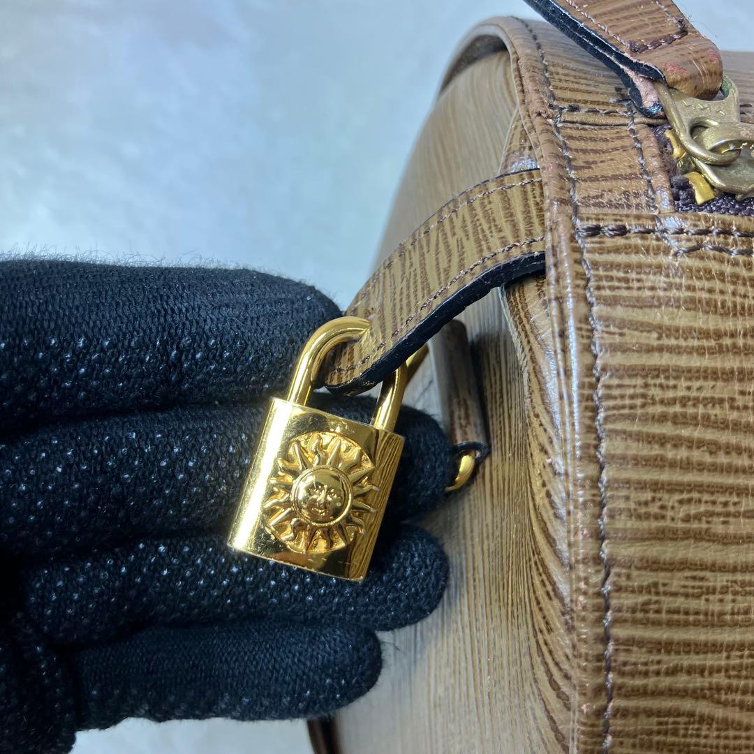 VERSACE✨サンバースト オールレザー 本革 2way ボストンバッグ