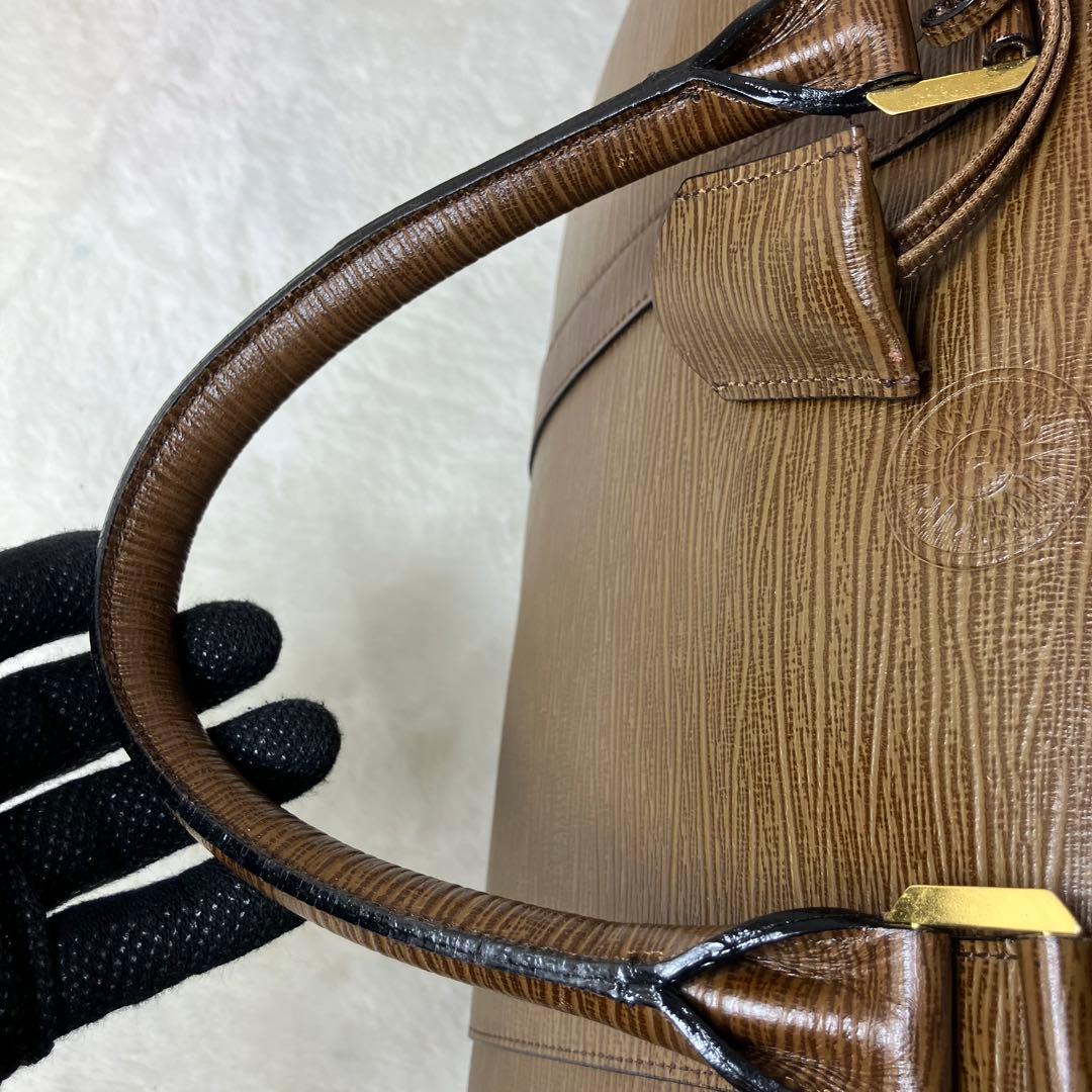 VERSACE✨サンバースト オールレザー 本革 2way ボストンバッグ