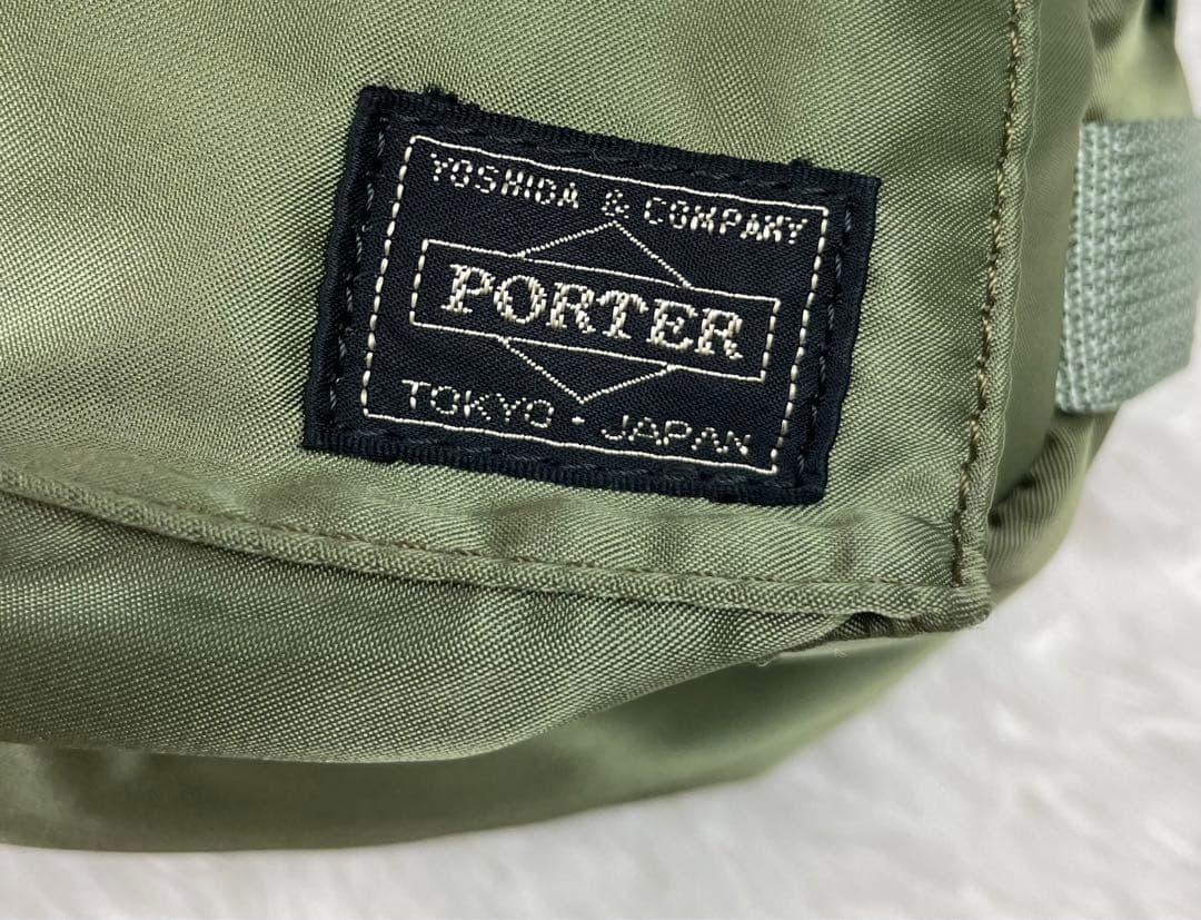 超極美品✨PORTER✨タンカー✨ウエストボディバッグ✨希少人気カラー✨カーキ緑
