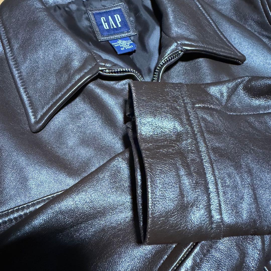 ジャケット・アウター 90'sGap single zip cropped leatherjacket