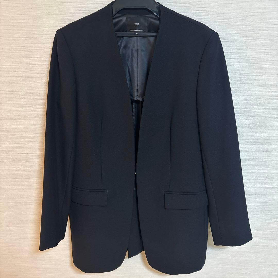 23区　パンツスーツ　セットアップ　黒　サイズ36