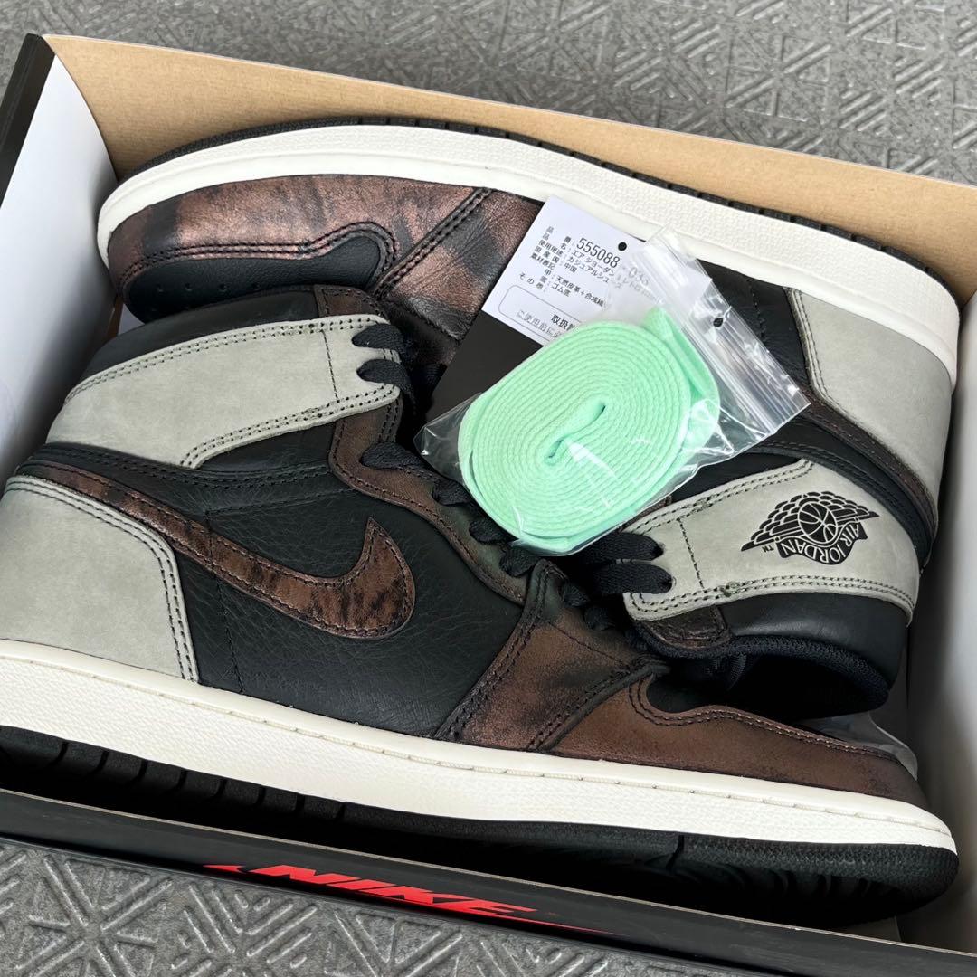 靴 NIKE AIR JORDAN 1 HI OG RUST SHADOW 27.5