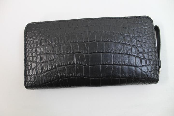 【専用】クロコダイル 財布 長財布 本革 無双 ラウンド 両面クロコ ブラック