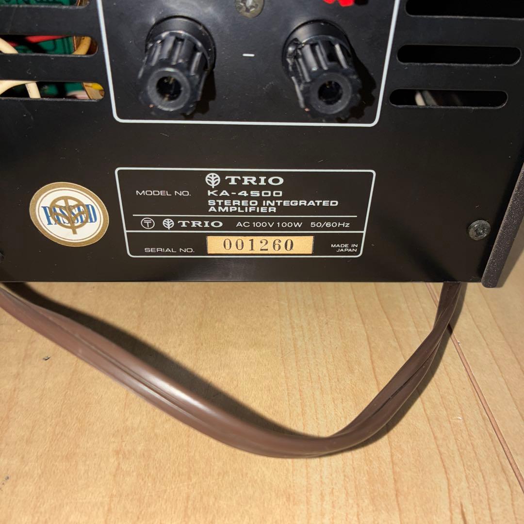 動作良好！！trio 　プリメインアンプ　KA-4500 希少です