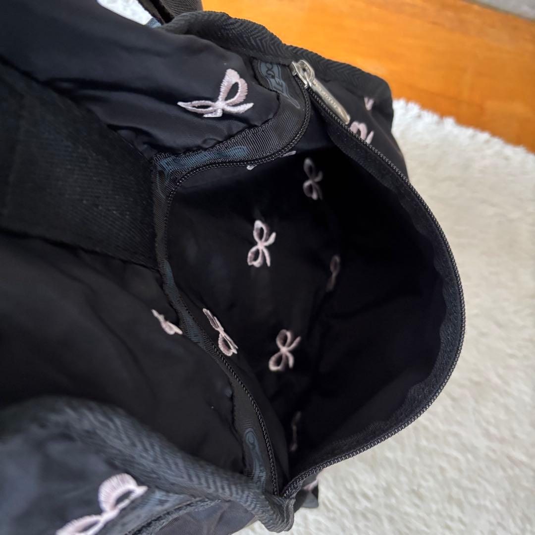 【美品】レスポートサック ボストンバッグ 大容量2way リボン　ショルダー