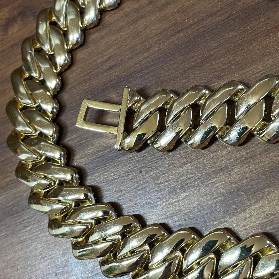 Glitter マイアミチェーン　ゴールド ネックレス 60cm メンズ