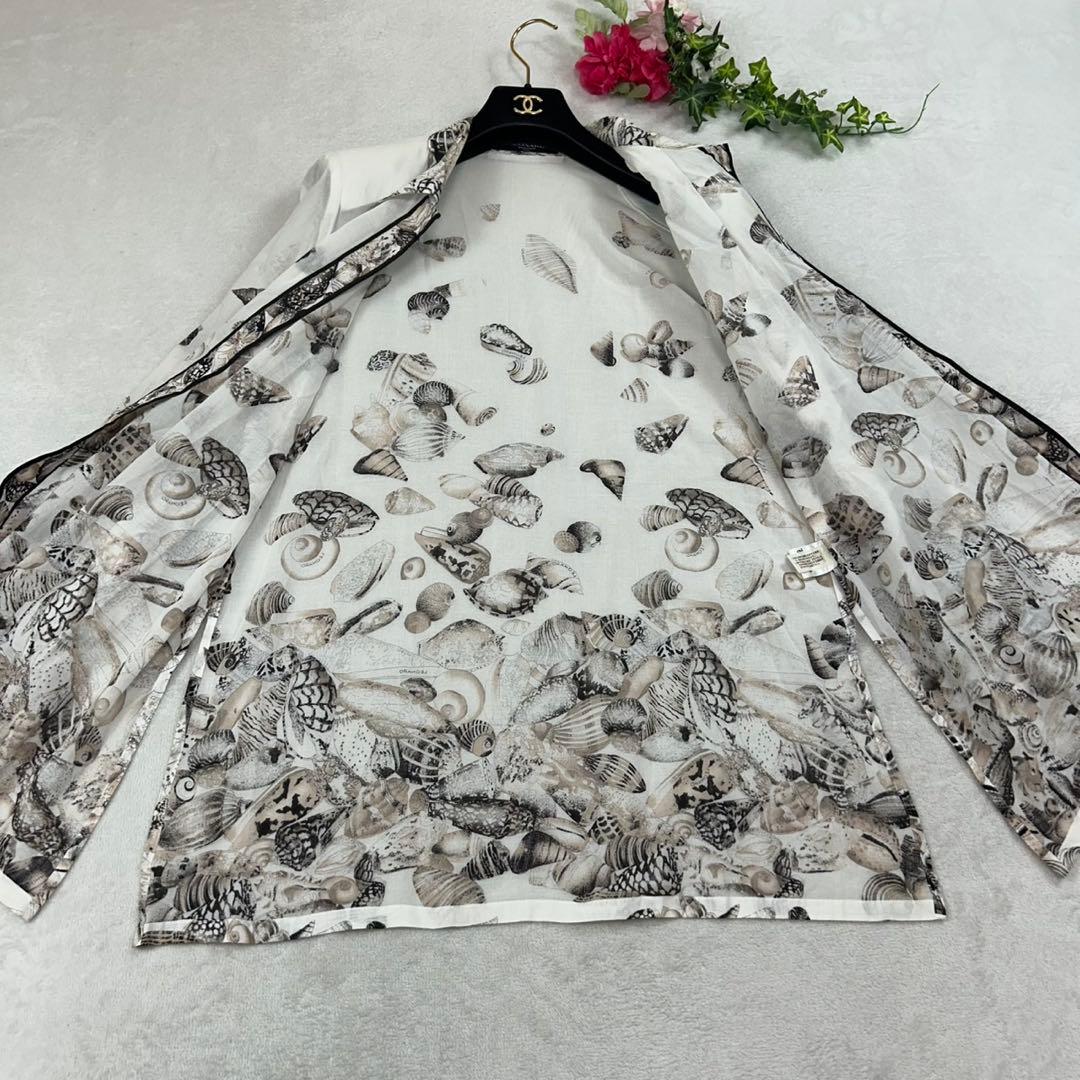 K672 L レオナール シアー シャツ ブラック ホワイト ピンク レディース