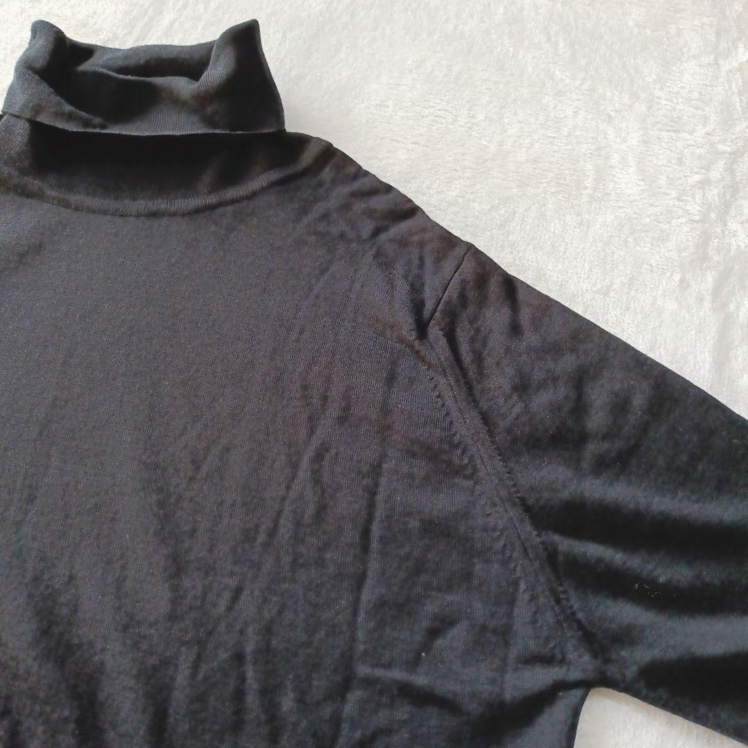 美品♪ジョンスメドレー メリノウール 30G タートルネックニット L