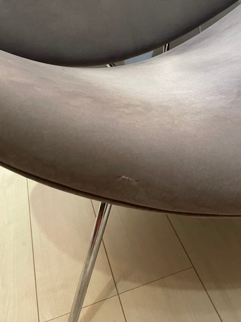 希少品　ピエールポーリン　オレンジスライスチェア　ベロア　グレー