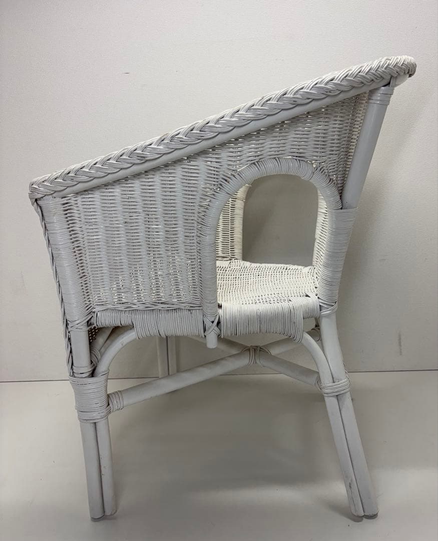 廃盤品 希少 ニトリ ラタン ラタン家具 籐家具 ラタンチェア ホワイト