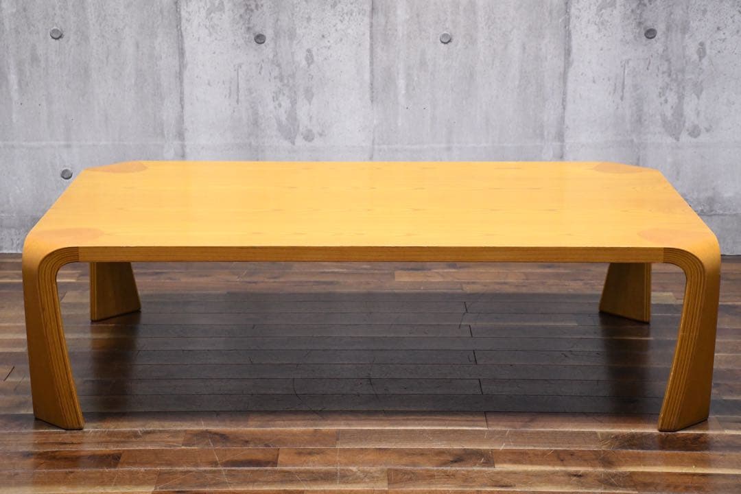 DLK166 Tendo 天童木工 乾三郎 ケヤキ 欅板目 座卓 ローテーブル