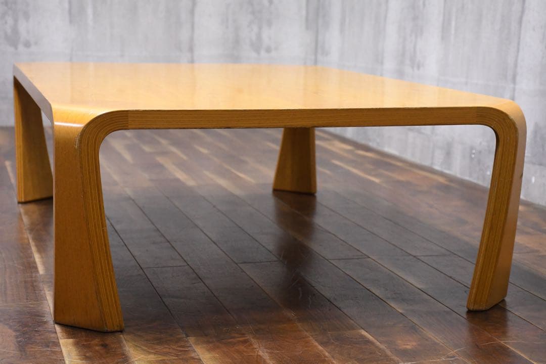 DLK166 Tendo 天童木工 乾三郎 ケヤキ 欅板目 座卓 ローテーブル