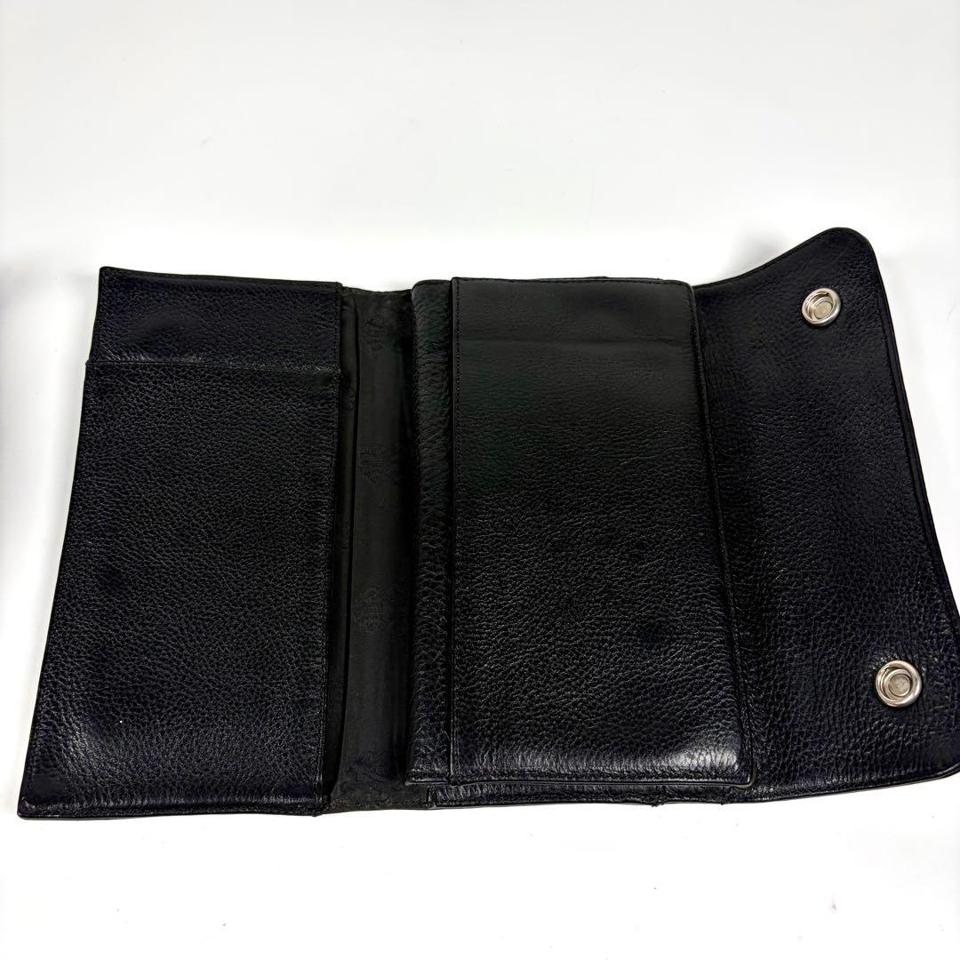 【美品】CHROME HEARTS クロムハーツ ウェーブウォレット インボイス