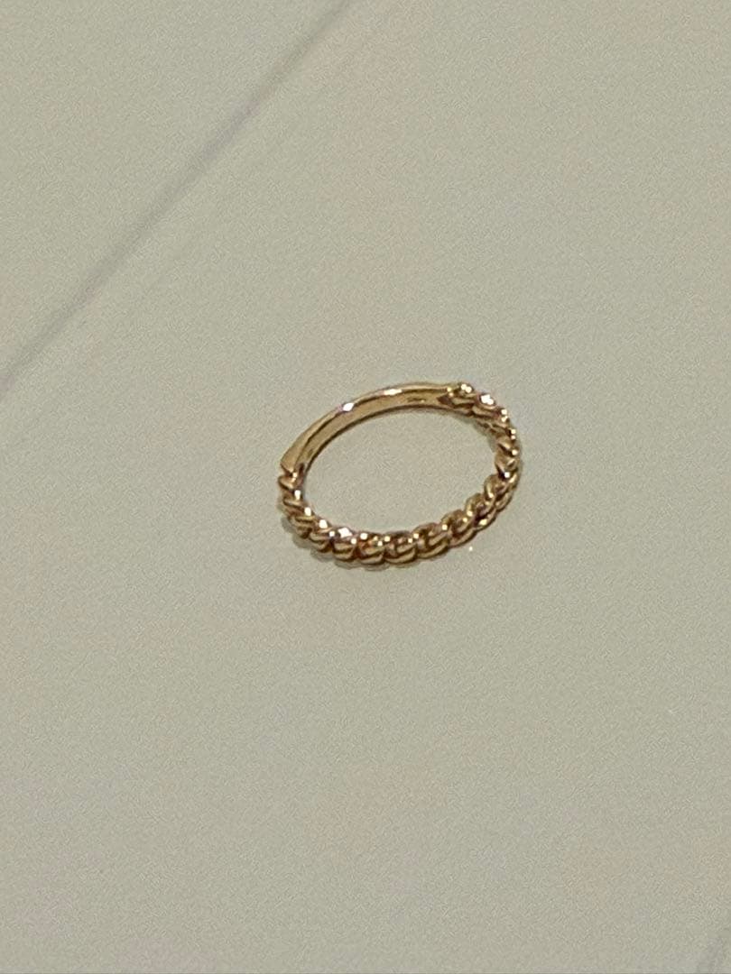 Lilas チェーンピンキーリング 5号 k10