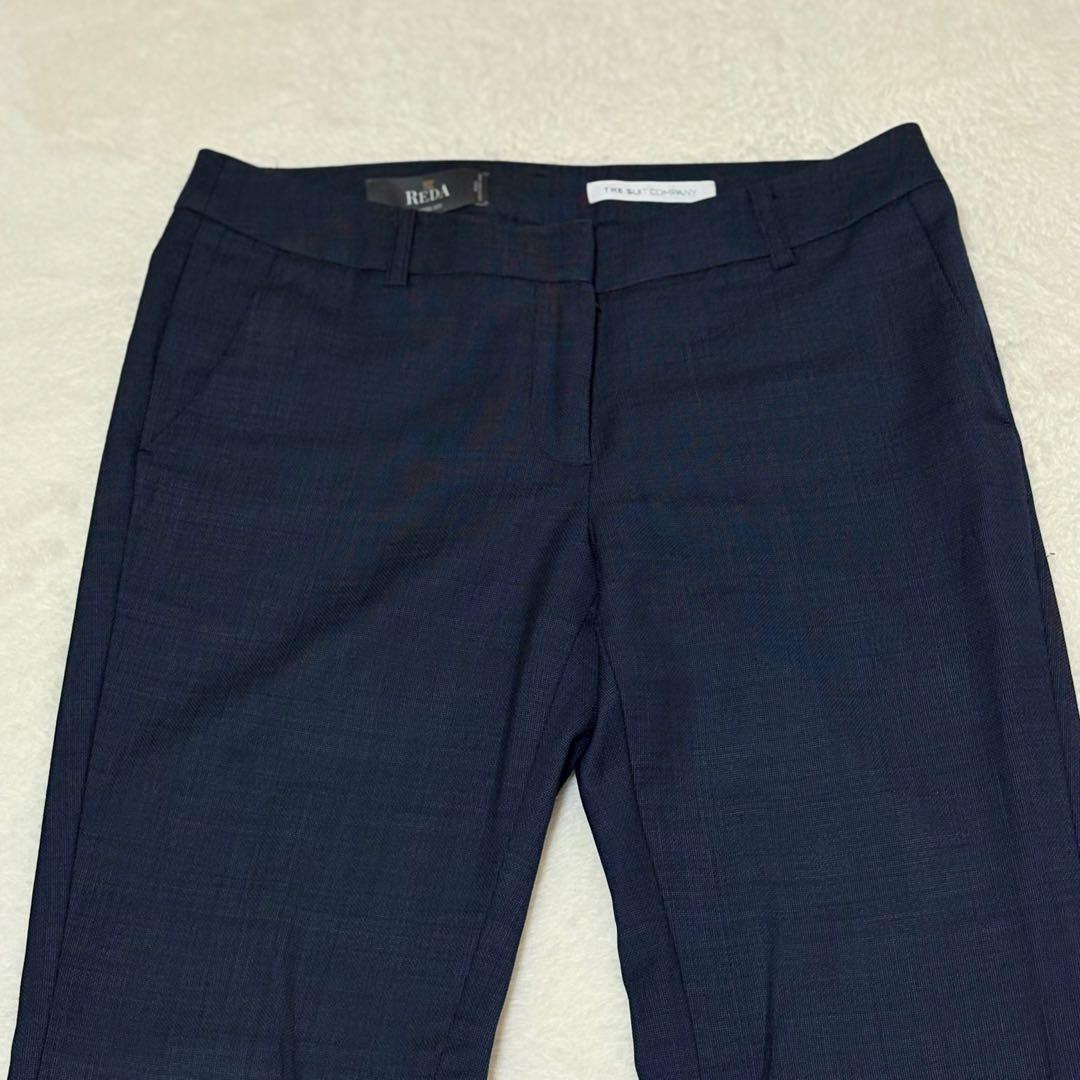 スーツカンパニー READ 【上42 下40】 ウール100 パンツスーツ 濃紺