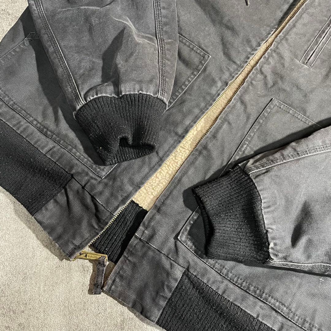 90'sWallsウォールズ ダック地アクティブジャケット裏地ボア黒フェードXL