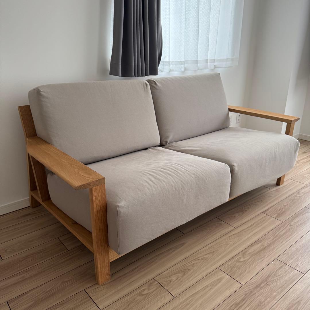 無印良品 ソファ本体2.5シータ－　木製フレームウレタンポケットコイル 注意あり