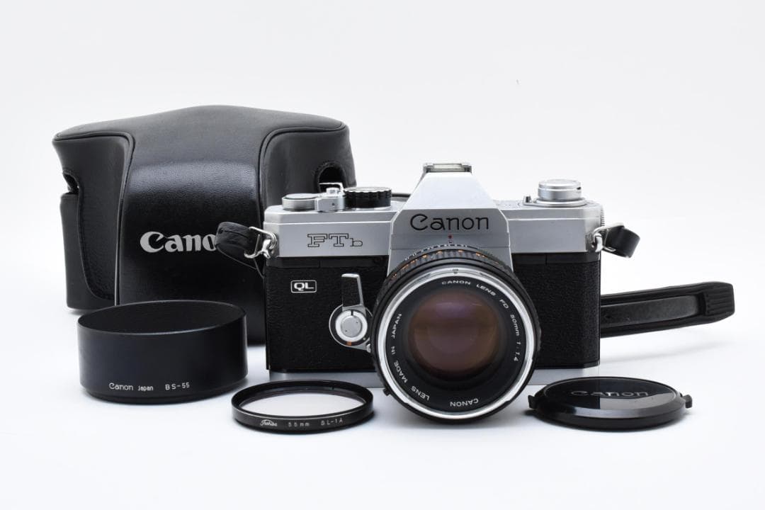 【完動品】Canon FTb QL FD50mm F1.4 フード付 1062