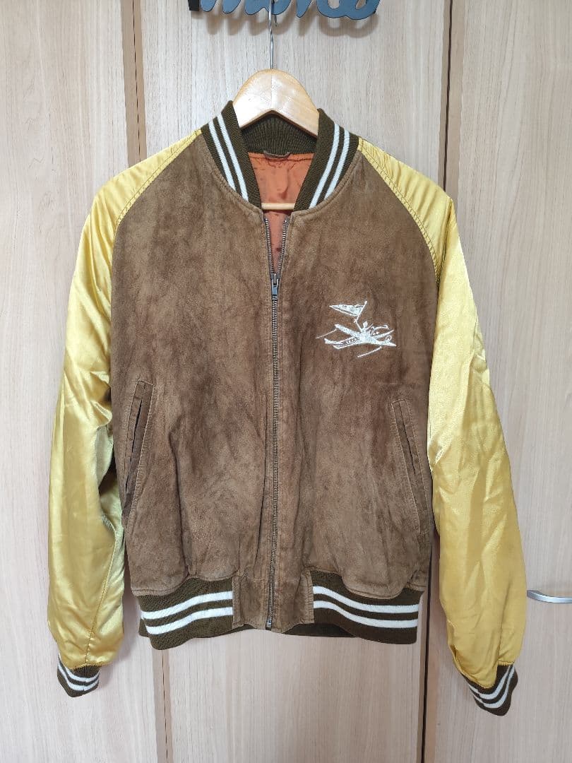 80s ヴィンテージ　HAKKA HOMME ピッグスキン　　スカジャン