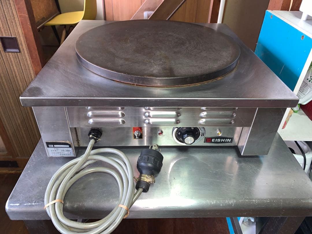 業務用　クレープ焼き機　エイシン　EISHN 焼面41センチ　200V
