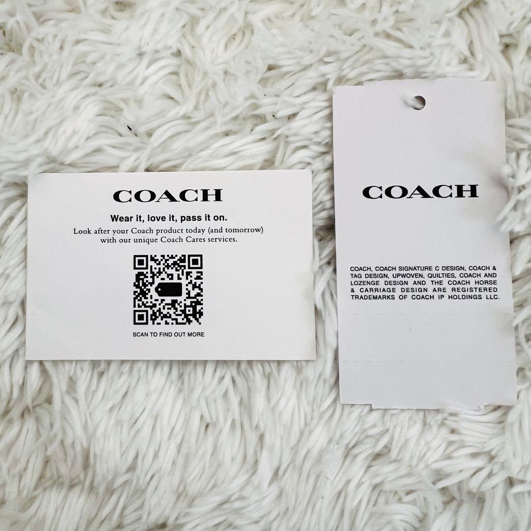 新品　正規品　COACH コーチ　ブラック　スタッズ レザー 二つ折り財布