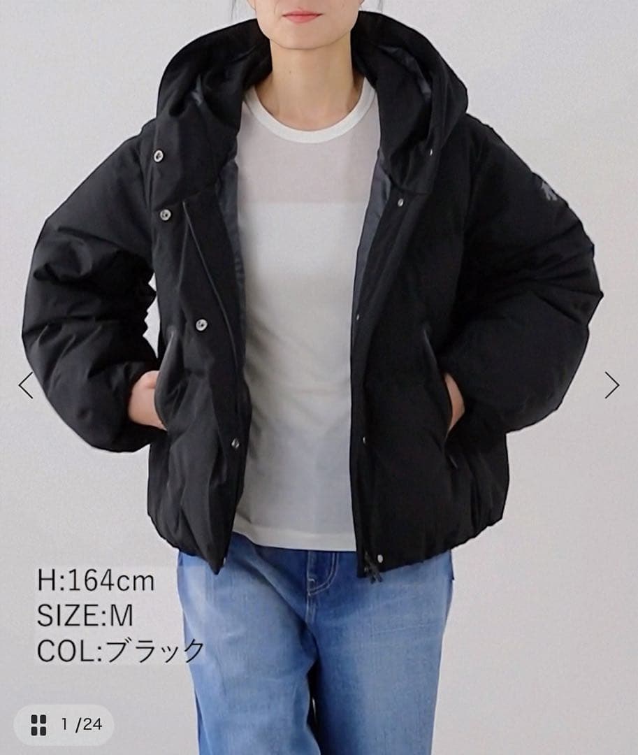 【美品】MIZUSAWA DOWN ブラックダウンジャケット