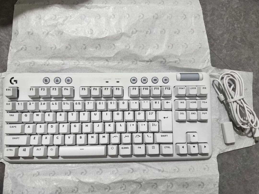 Ｇ715　ホワイト 日本語配列 無線キーボード ロジクール　オーロラシリーズ