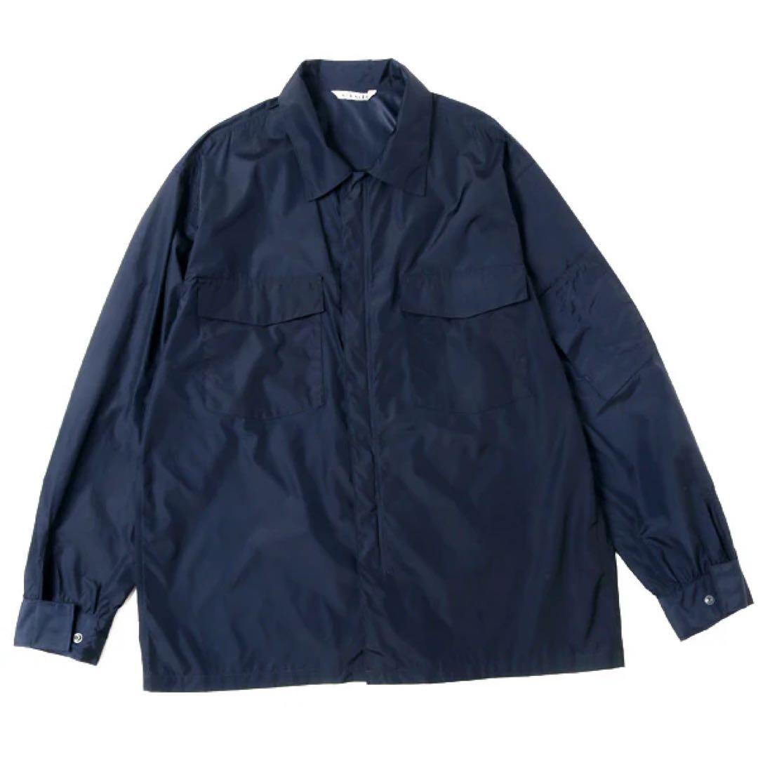 ジャケット・アウター auralee LIGHT NYLON ZIP SHIRT