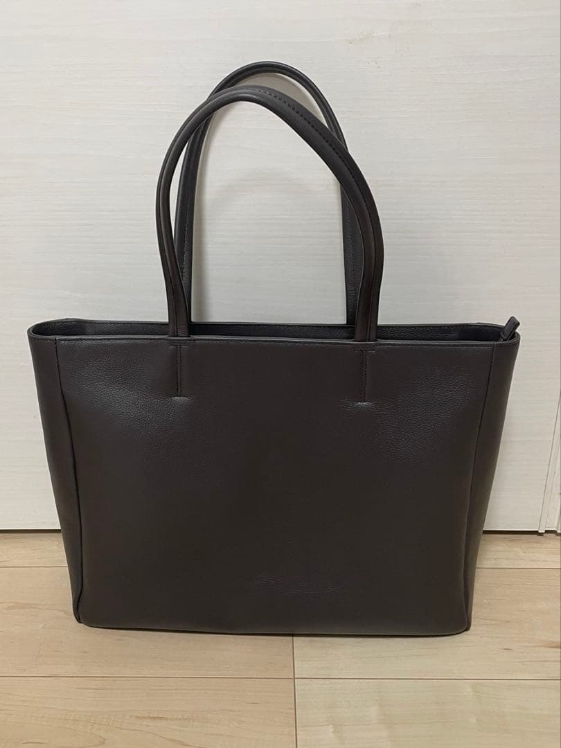 SHIPS スマートレザートートバッグ ブラウン