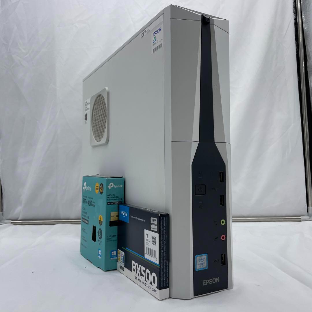 エプソンデスクトップPC i7 メモリ16GB 新品SSD500GB Win11