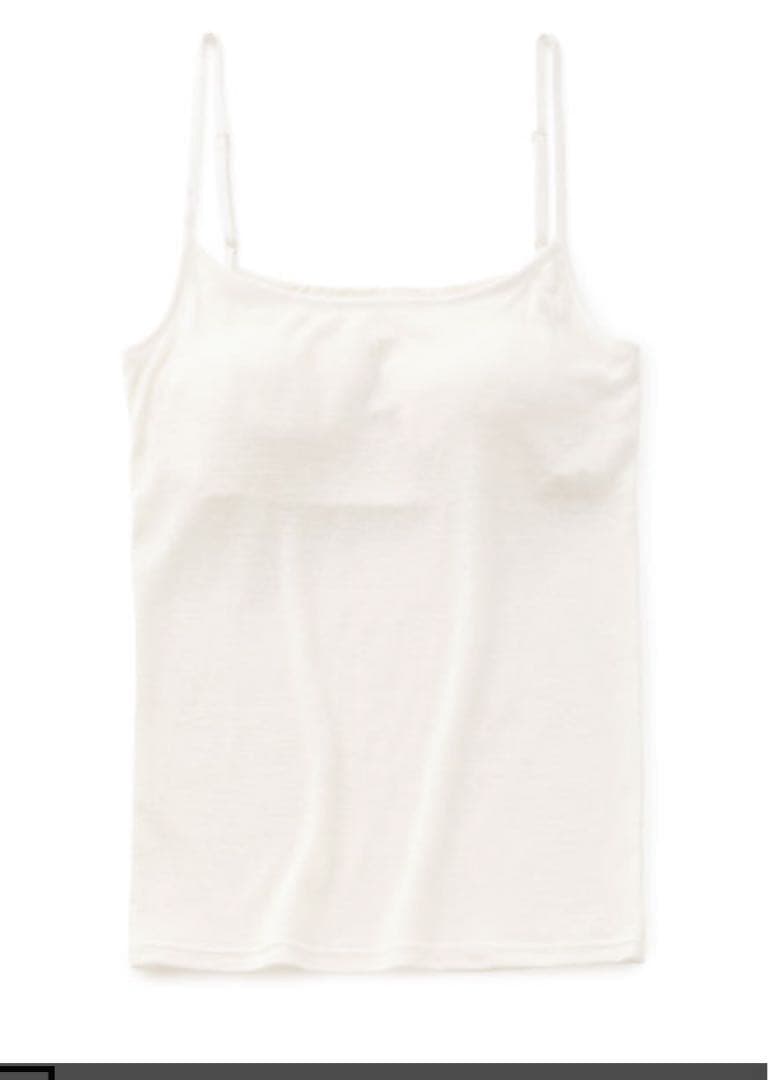 更麻　麻のカップ付きキャミソール　L