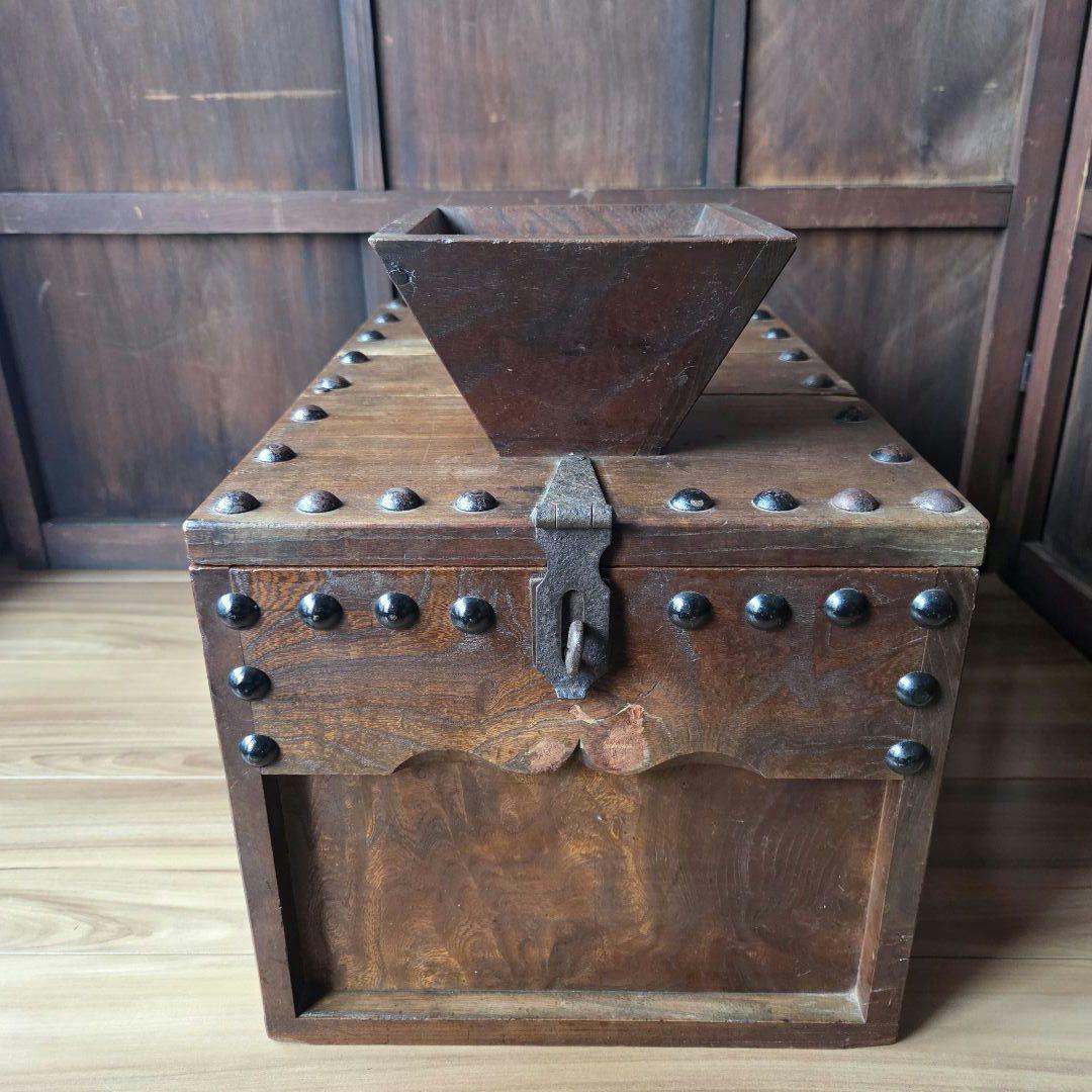 銭函　銭箱　マス付き　升箱　帳場　骨董　古民具　古道具　アンティーク
