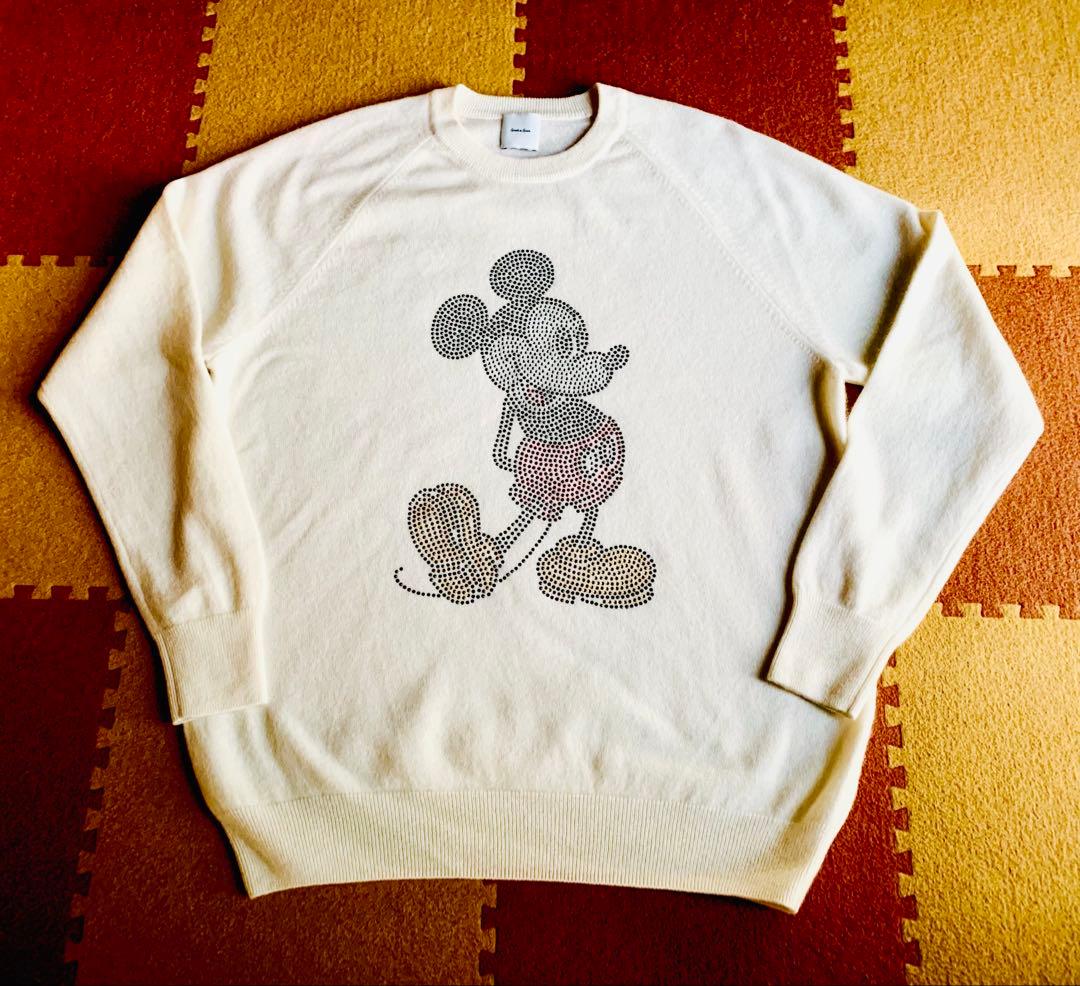 ミッキーマウス ストーンプリント カシミヤニット✨極美品✨