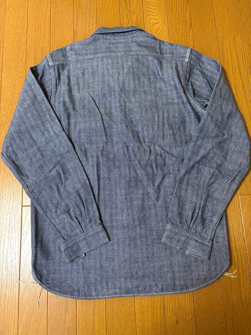 ザリアルマッコイズ 長袖ヘリンボーンシャツ　サイズ17