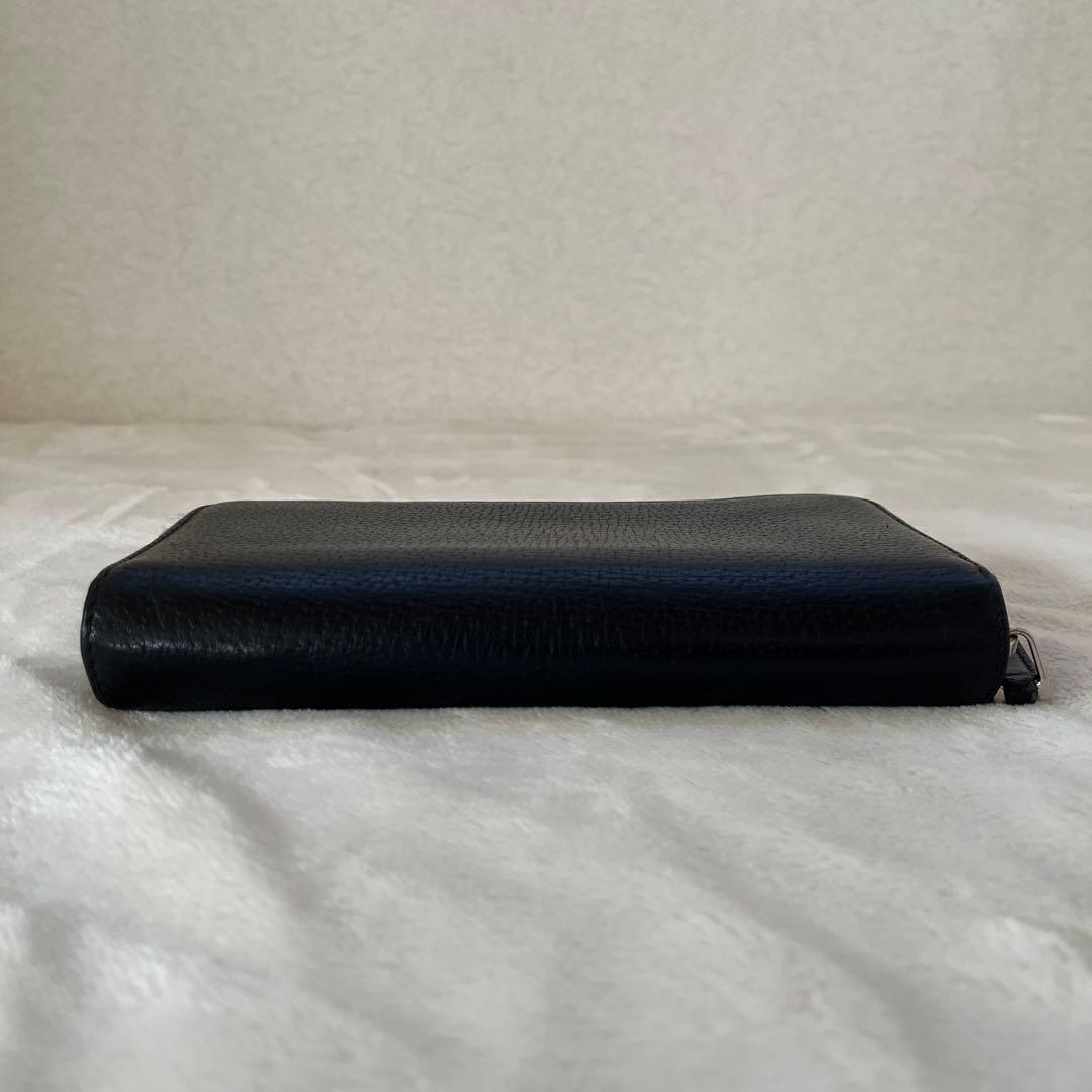 美品✨GUCCI 長財布 ラウンドファスナー レザー ブラック グッチ