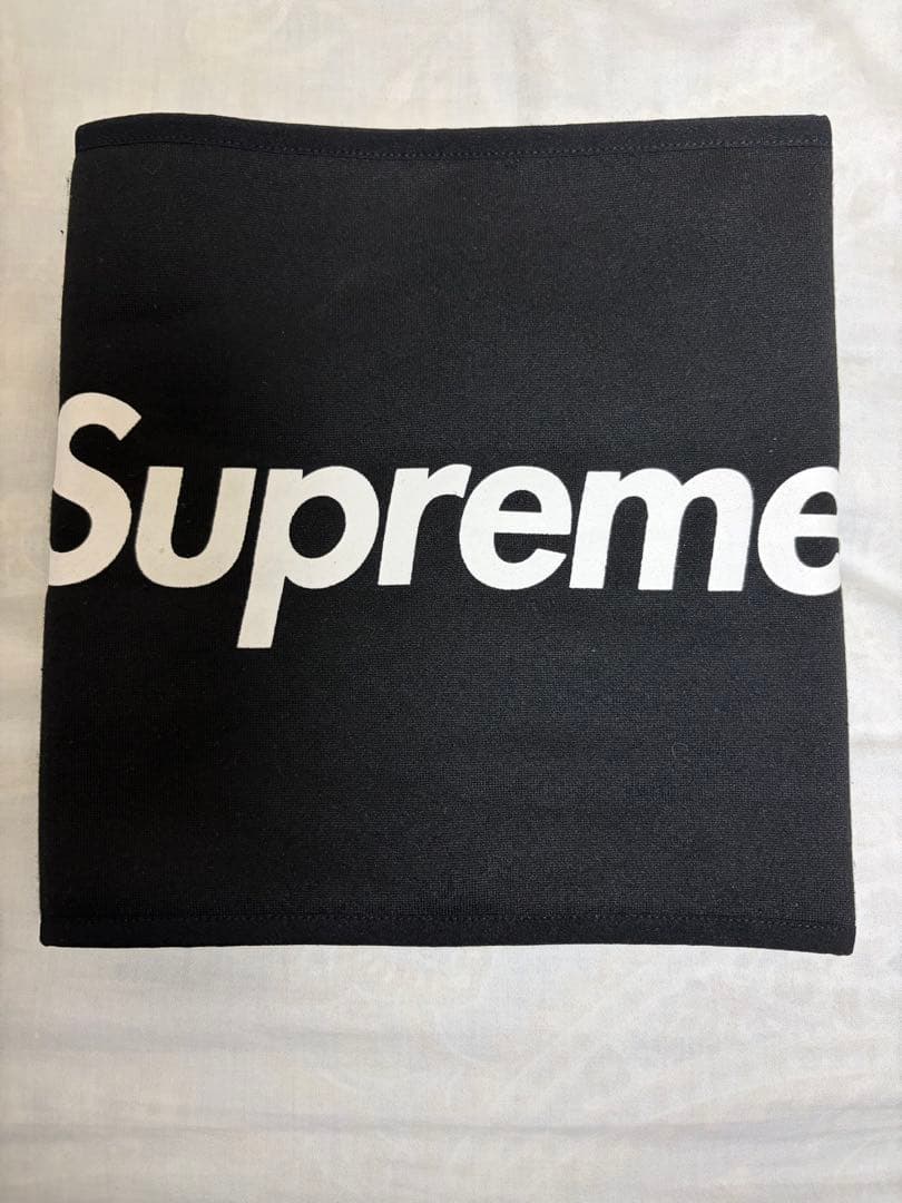 Supreme 黒 フリース ネックウォーマー