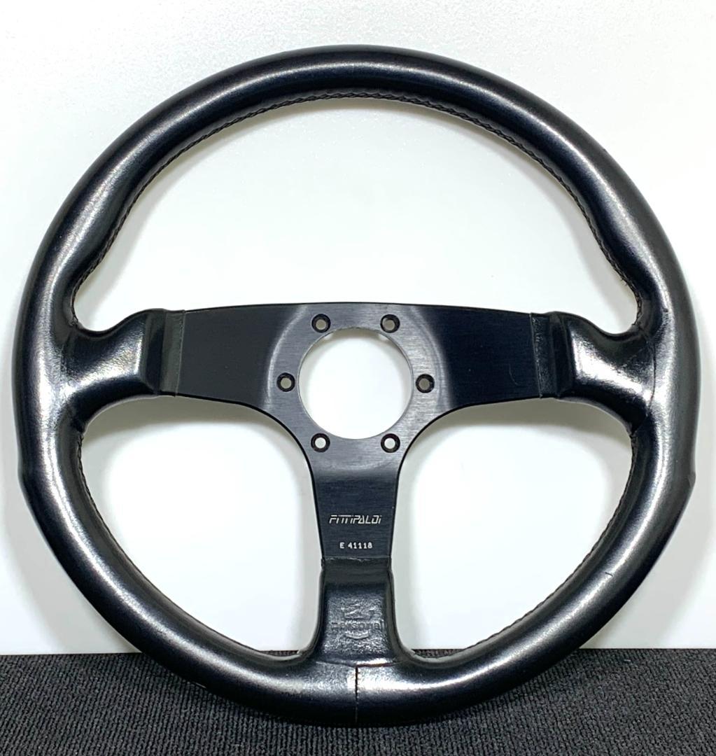 パーソナル フィッティパルディ モデル 本革ステアリング 35パイ 当時物 希少