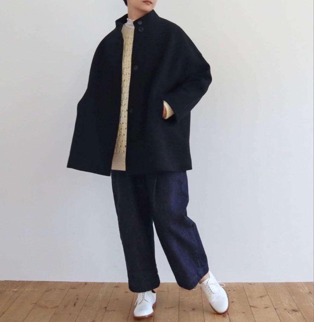 新品未使用 yuni ウールショートコート クロ