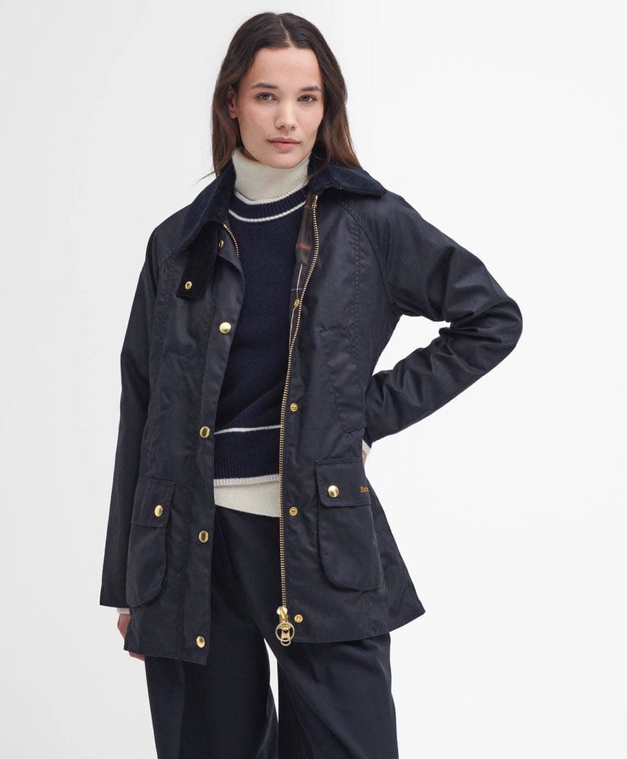Barbour Modern Beadnell Waxジャケット 新品ボタン取れ