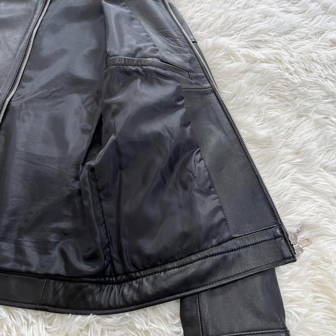 美品✨ラトルトラップ　シングルライダースジャケット　レザージャケット　羊革　M