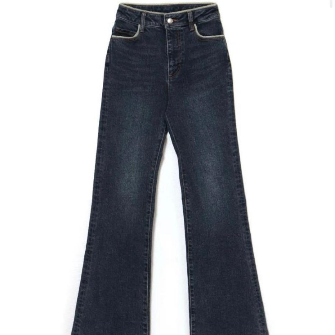 パンツ andmary Heart stitch denim navy blue